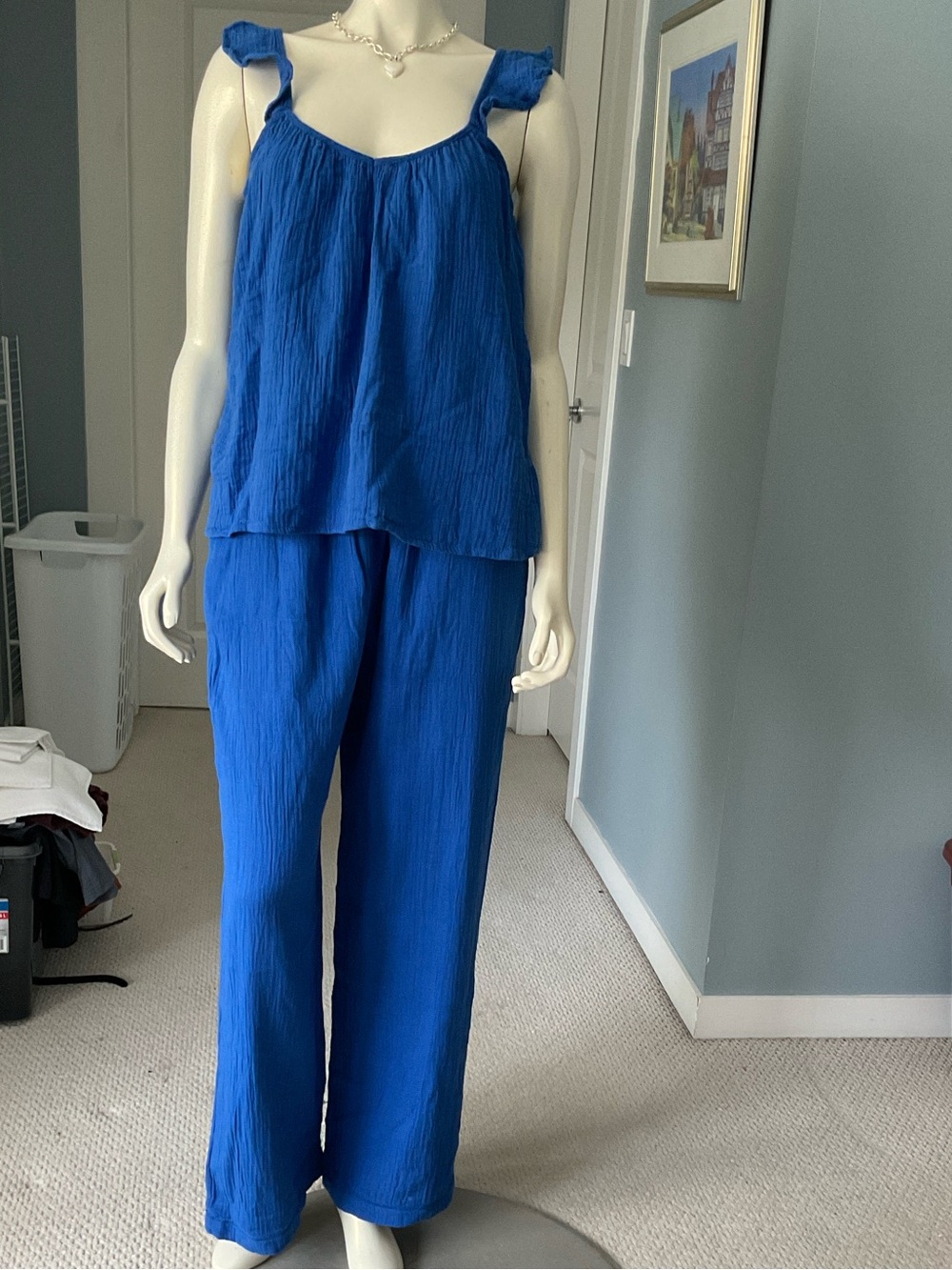 NWT blue pants with side pockets